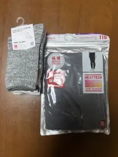 ユニクロ　レギュラーソックス　ヒートテックエクストラウォームタイツ110