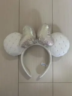ホワイトミッキー耳カチューシャ