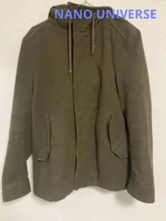 NANO UNIVERSE フード付きモッズコート オリーブ　カーキ