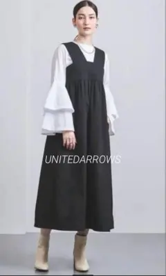 美品UNITEDARROWS P ツイル キャミソール ワンピース②