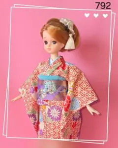 【振袖】792　リカちゃん　ブライス　お着替え着物