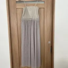 キャミワンピース ベージュ グレー