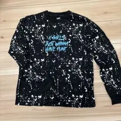 X GIRLS スプラッタープリント ロングスリーブTシャツ