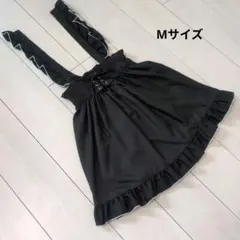 アベイルレースアップ サスペンダー付き フレアスカート　ブラック　Мのサムネイル