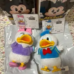 ドナルド＆デイジー ミッキーファミリーぬいぐるみペンダント ポップマート正規品