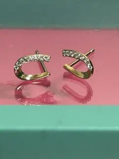 k18馬蹄ダイヤピアス