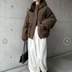 and me アンドミー 細コーデュロイ中綿ダウンジャケット