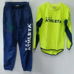 150 アスレタ ATHLETA ピステ 上下 イエロー/ネイビー