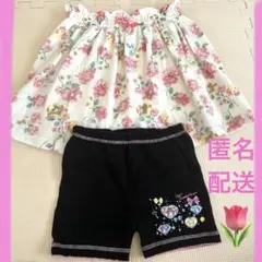 スカート　インパン付き　花柄　プリキュア インナーパンツ　130㎝