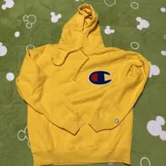 Champion イエロー フード付きスウェット