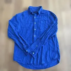 RAGEBLUE レイジブルー リネン混 半袖シャツ ブルー