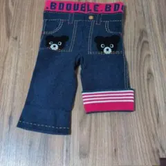 DOUBLE.B クマ刺繍 ダークデニム ボトムス 90