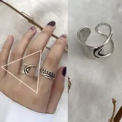 ヴィンテージ風 シルバーリング フリーサイズ インディアン メキシカン アメカジ