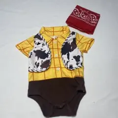 Disney ウッディ風　ロンパースとバンダナ 6-9M(60-70cm)
