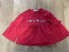 着用回数少なめ　8〜9部丈カットソー　刺繍