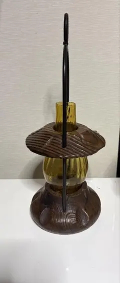 木製台座付き ガラス製 ランタン型オブジェ 木製台座付き ガラス製 ランタン型オブジェ - メルカリ
