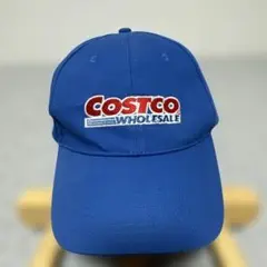 希少　コストコ　キャップ　青　帽子　企業ロゴ