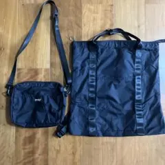 anello アネロ　トートバッグ付ショルダーバッグ　黒　ブラック