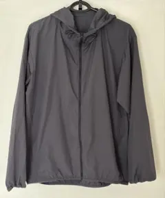 GU ダークグレー フード付き ナイロンジャケット XL