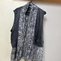 ヒョウ柄ノースリーブベスト