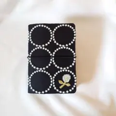 【受注】ほぼ日手帳カバー ネイビー×ライトブルー タンバリン ミナペルホネン