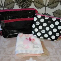 Barbie バービー ポーチ&ハンカチ 4点セットまとめ売り