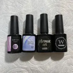 ネイル工房 ジェルネイル 4本セット　マグネットネイルメタリック