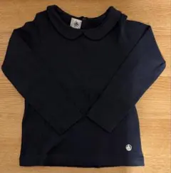 プチバトー　長袖カットソー　ネイビー