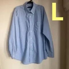 J.U.G 青 ボタンダウンシャツ　Lサイズ