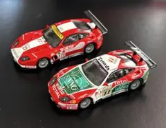 京商　フェラーリ　575　GTC　レースカー　1/64　2台セット