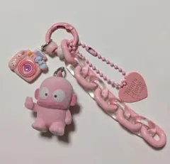 じゃらじゃらキーホルダー　ピンク