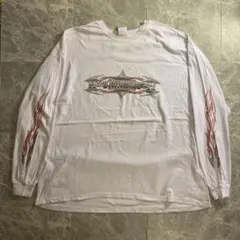 90s 00s ハーレー　ロンT ファイヤーフレイム