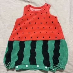 60 スイカ柄ロンパース 95cm以下
