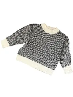 100cm 黒 白 ニット