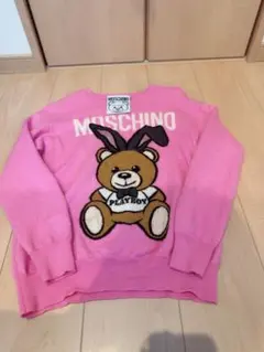 MOSCHINO ピンク クマ ニット