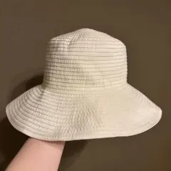 H&M ハット アイボリー つば広めのサムネイル