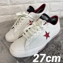 【美品】CONVERSE ONE STAR ワンスター GF 白赤　27cmのサムネイル