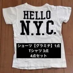 【4点セット】デニム&ダンガリー　Tシャツ3点、ショーツ1点　4点セット