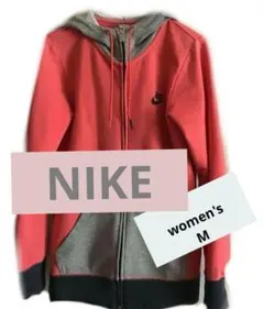 NIKE ナイキ パーカーレディースM古着ヴィンテージピンクグレー
