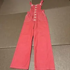 【値下げ‼︎】missladybug 赤いサロペットM
