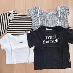 女の子用Tシャツまとめ売り4点 110サイズ 保育園 お着替え 春夏商品