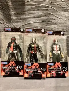 【ソフビ魂 仮面ライダー THE NEXT】1号 2号 V3 フィギュアセット