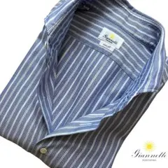 Giannetto vinci fit/ヘリンボーンストライプ/コットンシャツのサムネイル