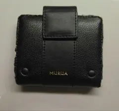 MURUA　二つ折り財布　黒　ブラックのサムネイル