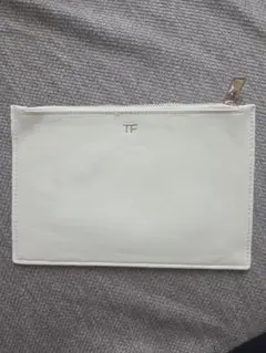 TOMFORDトムフォード TFロゴ ホワイトポーチ ゴールドファスナーのサムネイル