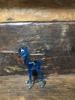 ガラス細工　バンビ　鹿　レトロ