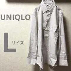 UNIQLO 新品未使用　ファインクロス　チェックシャツ　ブラウン　ホワイト L