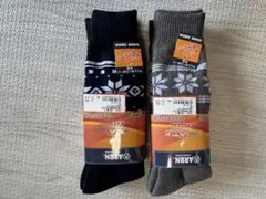 新品 キッズ靴下 19～22cm2足組 スキー雪遊び 4足