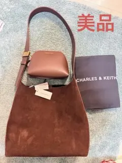CHARLES&KEITH エドナ トートバッグ - エスプレッソブラウン
