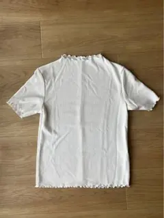 GU フリル付きホワイトTシャツ S